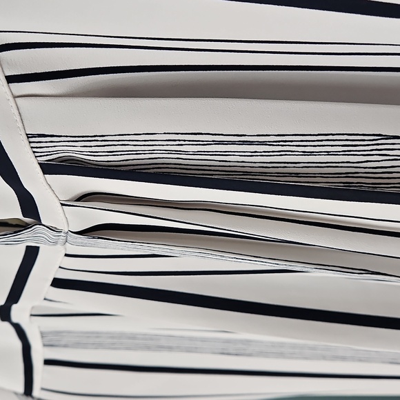 LOFT Black and White Striped Blouse - Picture 3 of 5